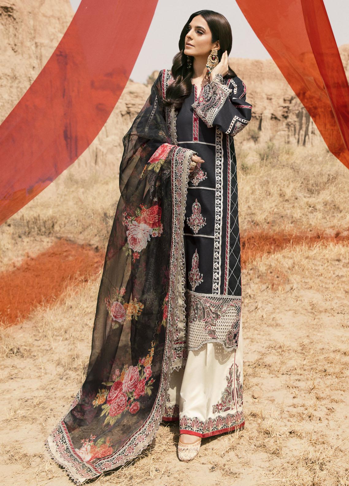 Maria Osama Khan Pret Embroidered 3 Piece Suit Shab e Posh