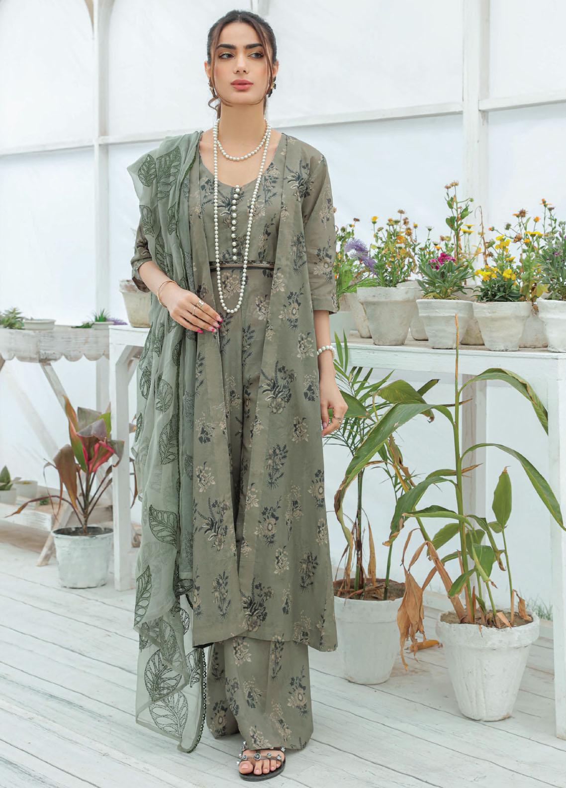 Arzu by Humdum Embroidered Lawn Suits Unstitched 3 Piece HD24AZ AL07 - Summer Collection