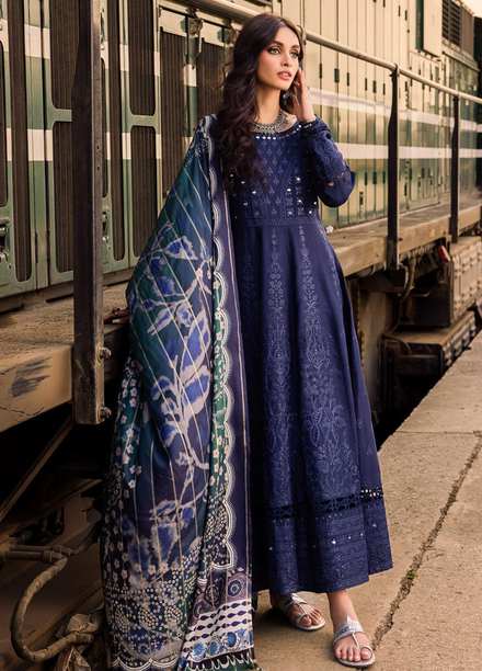 Maya By Nureh Embroidered Linen Suits Unstitched 3 Piece NU23MEL NS-89 - Formal Collection