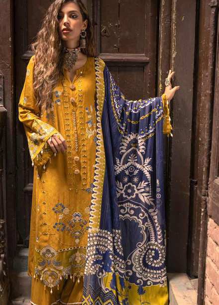 Maya By Nureh Embroidered Linen Suits Unstitched 3 Piece NU21LN 26 KANWAL - Winter Collection