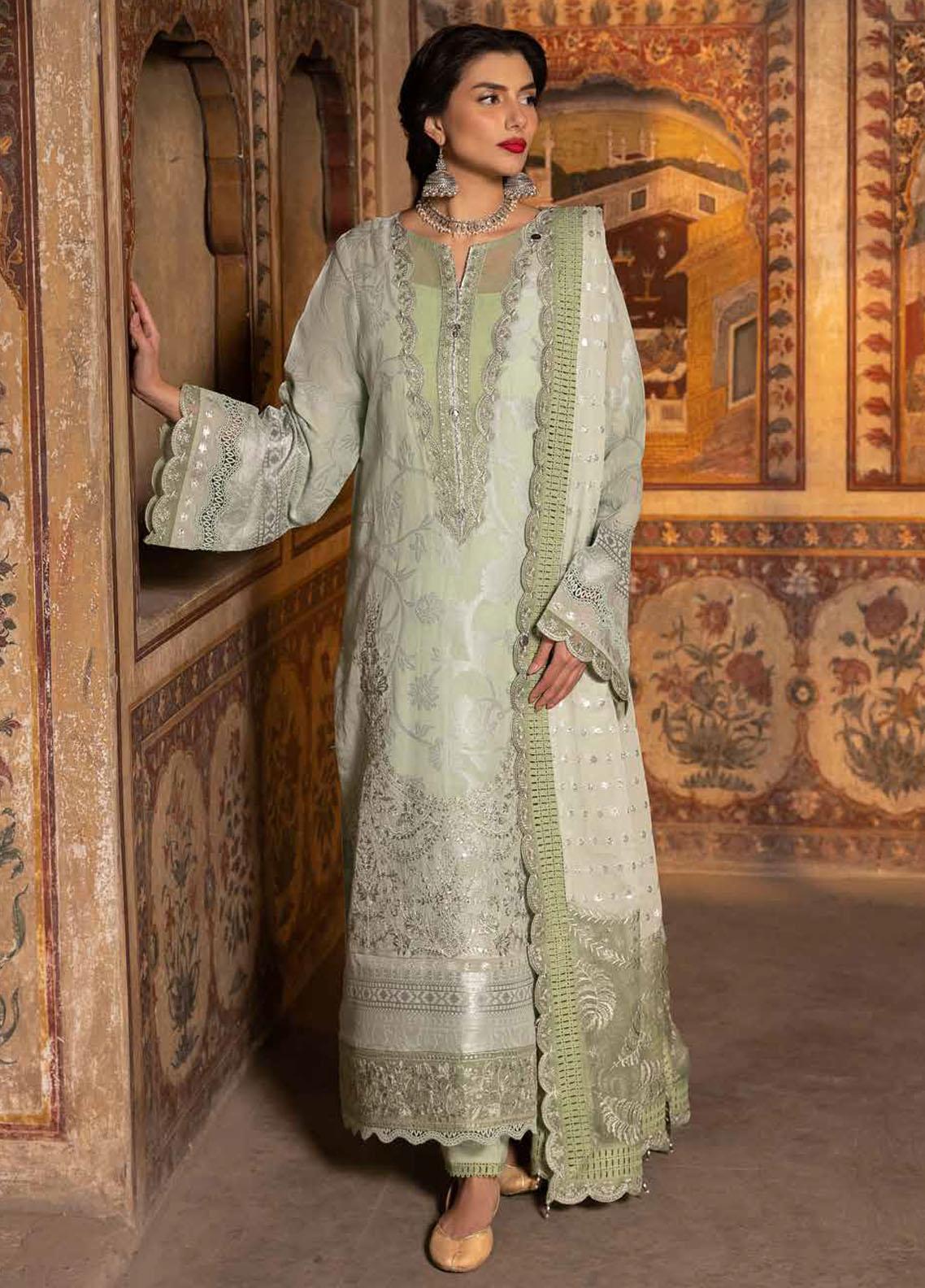 Gulabi Shaam By Nureh Embroidered Lawn Suits Unstitched 3 Piece NU21GS 15 - Eid Collection main image 1