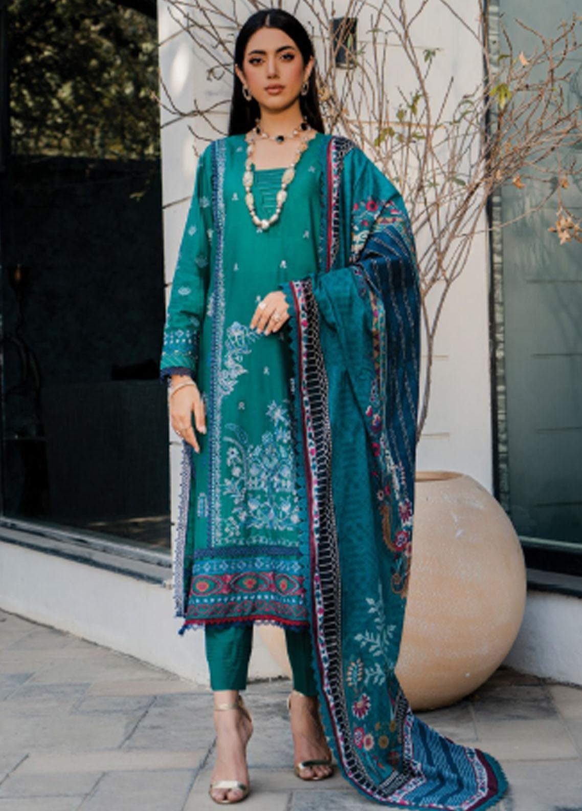 Florent Embroidered Lawn Suit Unstitched 3 Piece FL24LL FL-1A - Luxury Summer Collection main image 1