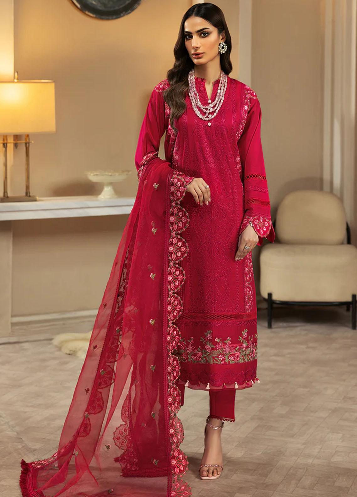 Mah e Noor by Tessa Women Embroidered Lawn 3 Piece Suit Lilac Dream - Festive Collection