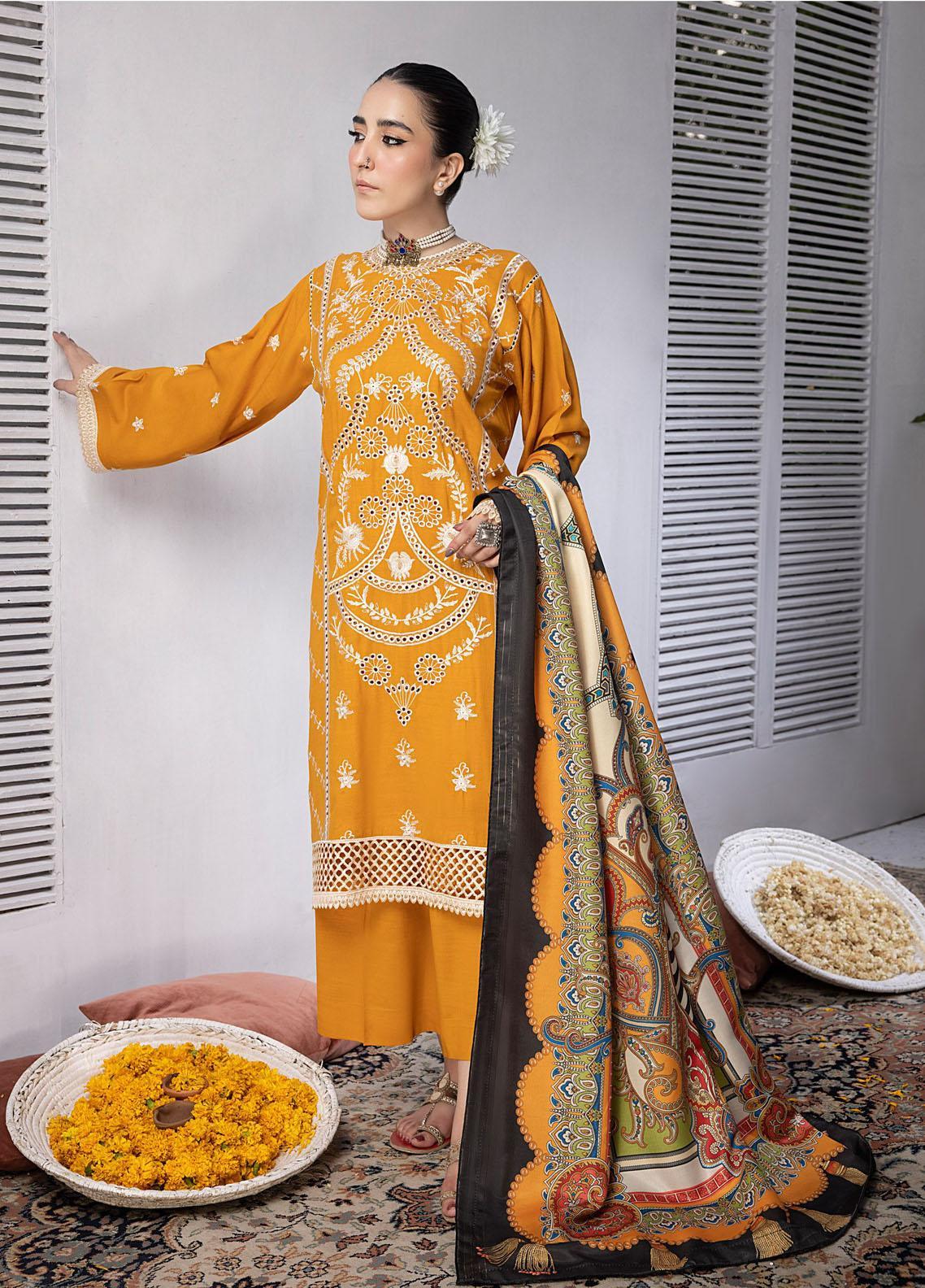 Leila by Mahnur Unstitched Embroidered Lawn 3 Piece Suit MN26ULL L-05 - Summer Collection