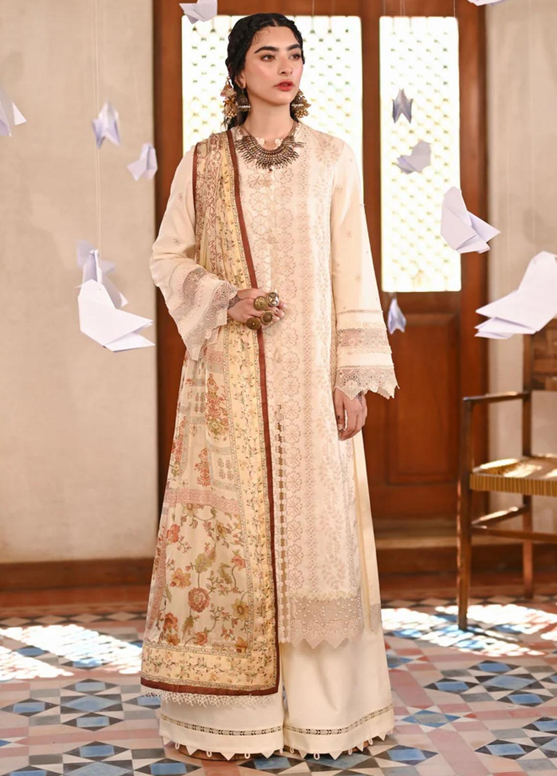Bulbul By Saira Rizwan Embroidered Dobby Suits Unstitched 3 Piece SR22B SR-04 NARGIS - Summer Collection