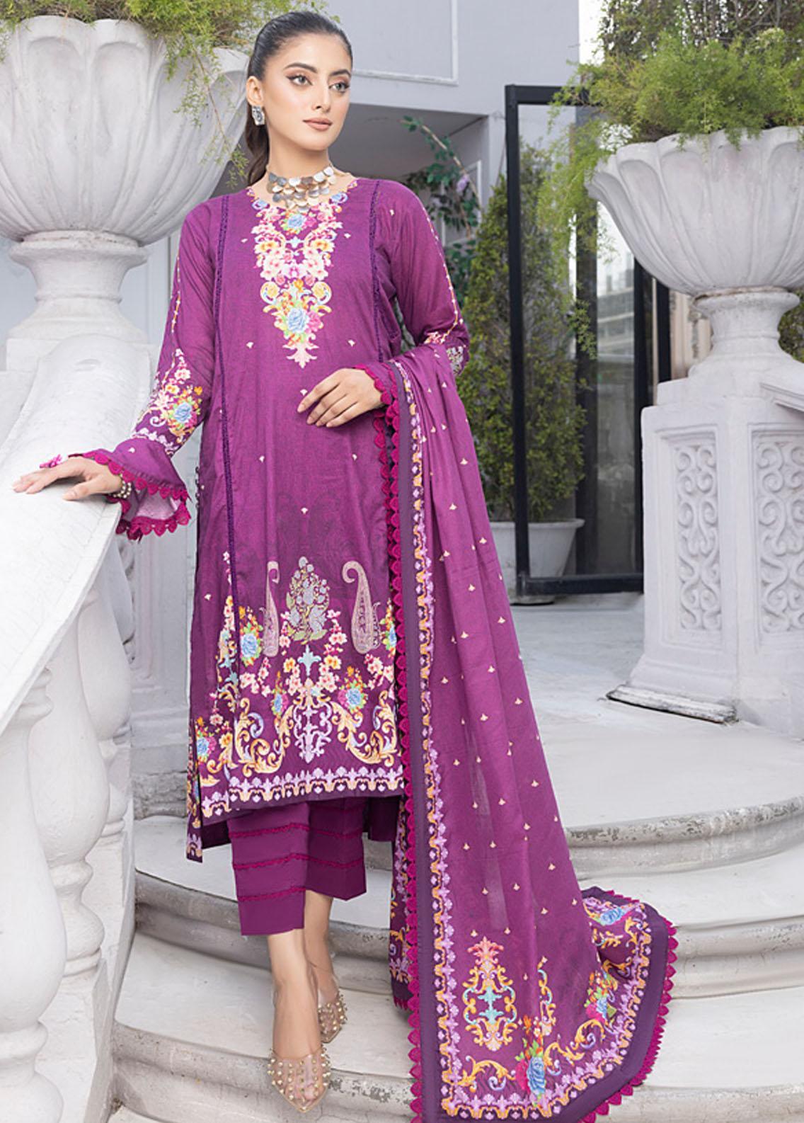 Bandhani by Al Zohaib Embroidered Chikankari Suits Unstitched 3 Piece AZ25B D-04 - Summer Collection