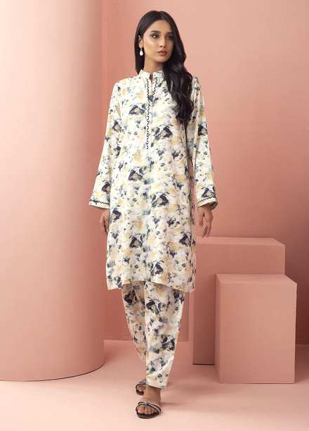 Mosaic Casual Pret  Cotton 2 Piece Suit 111035 BLOTCHED