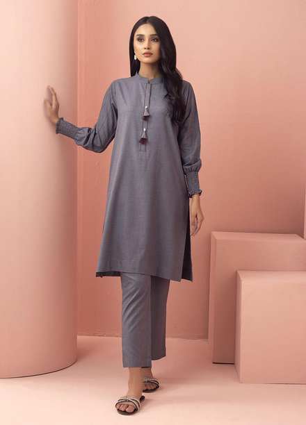 Mosaic Casual Pret  Cotton 2 Piece Suit 111040 THUNDER GREY