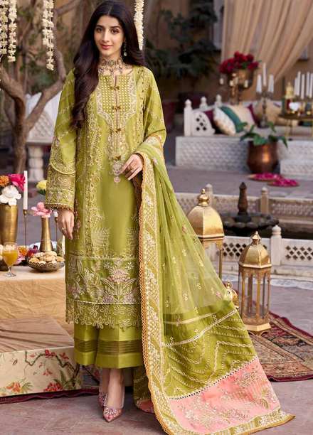 Motifz Embroidered Lawn Suits Unstitched 3 Piece MT23P MWU04053 Elise - Summer Collection