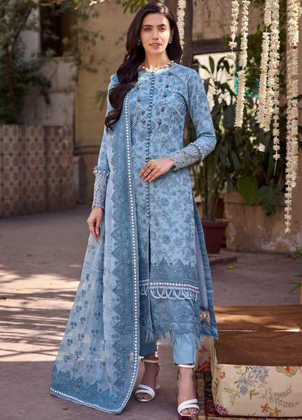 Motifz Embroidered Lawn Suits Unstitched 3 Piece MT23P MWU04059 Zareen - Summer Collection