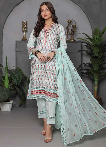 Arzou By MTF Embroidered Bareeza Lawn Suits Unstitched 3 Piece MTF22A 01 - Summer Collection