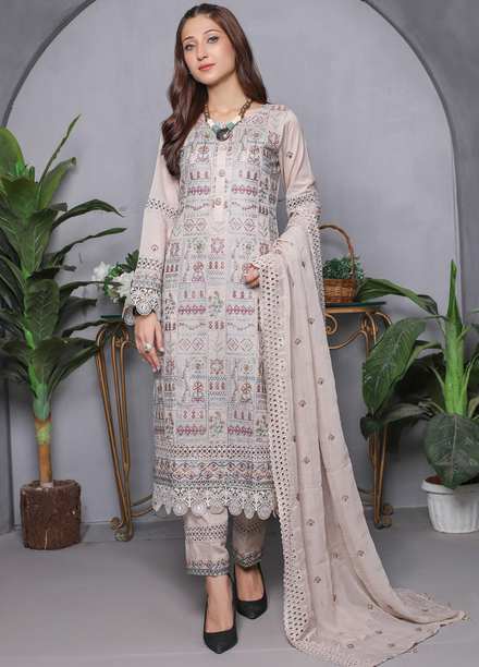 Arzou By MTF Embroidered Bareeza Lawn Suits Unstitched 3 Piece MTF22A 03 - Summer Collection