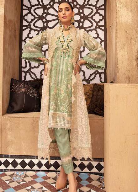 MusCari Embroidered Lawn Suits Unstitched 3 Piece MC21L MLC-01 - Summer Collection