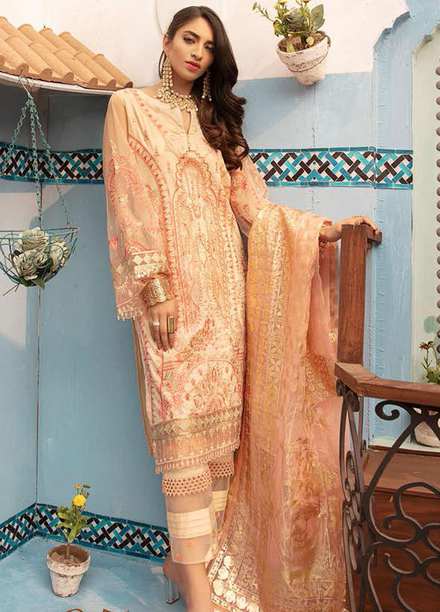 MusCari Embroidered Lawn Suits Unstitched 3 Piece MC21L MLC-05 - Summer Collection