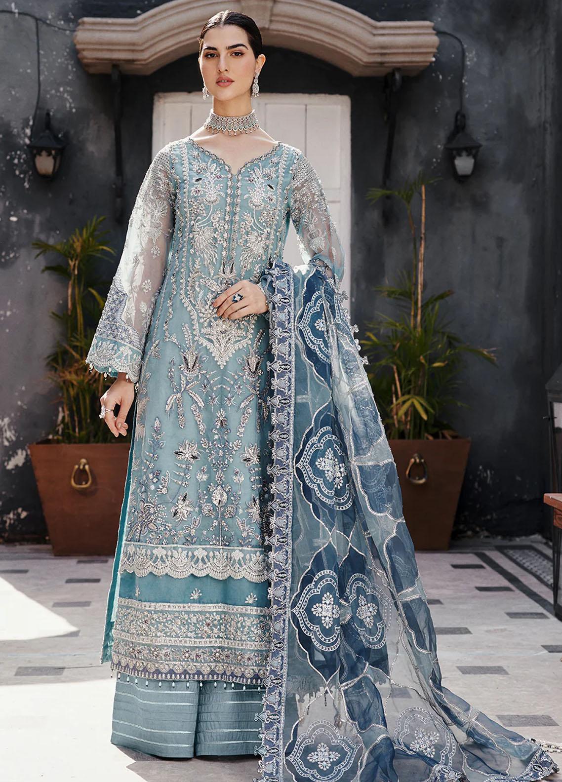 Nawabzadi By Meeral Embroidered Chiffon Suit Unstitched 2 Piece MRL24N Moh - Formals Collection