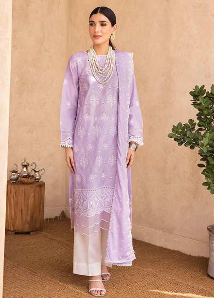 Nissa By RajBari Embroidered Chikankari Schiffli Suits Unstitched 3 Piece RB23NSC D-08 - Summer Collection