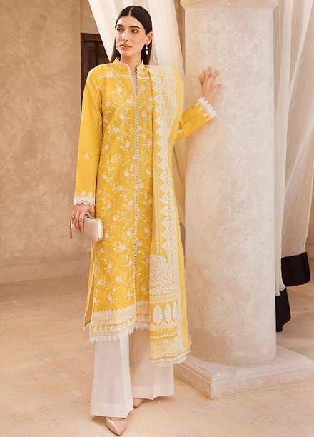 Nissa By RajBari Embroidered Chikankari Schiffli Suits Unstitched 3 Piece RB23NSC D-09 - Summer Collection