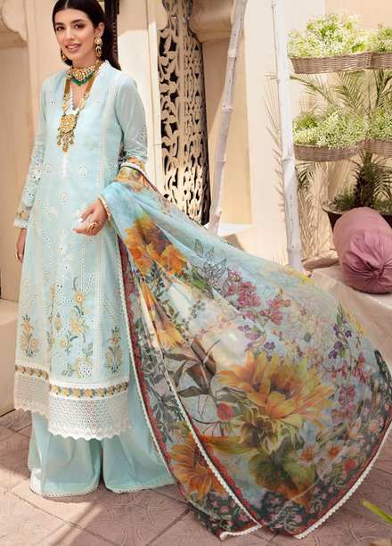 Noor by Saadia Asad Embroidered Lawn Suits Unstitched 3 Piece SA21-N2 09 - Summer Collection