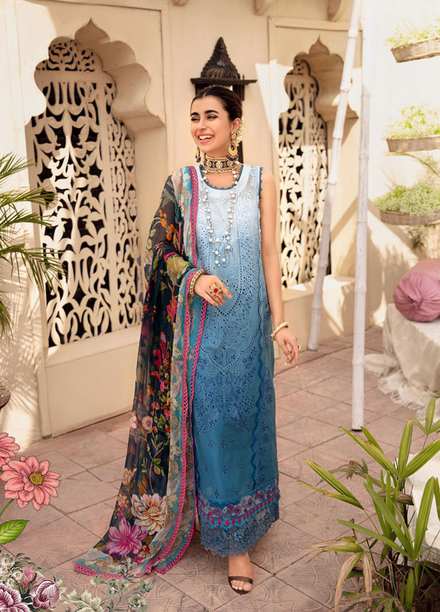 Noor by Saadia Asad Embroidered Lawn Suits Unstitched 3 Piece SA21-N2 12 - Summer Collection