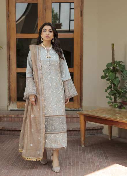 Nuray-e-Nazar by Parishay Embroidered Viscose Suits Unstitched 3 Piece PRS22WNN D-06 - Winter Collection