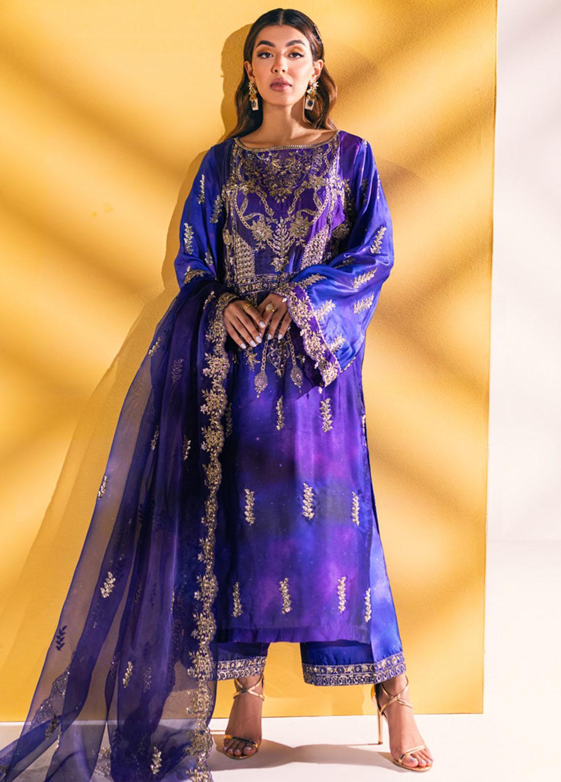 Elanora By Nureh Embroidered Organza Suit Unstitched 4 Piece NU24EC NEL-59 - Formal Collection main image 0