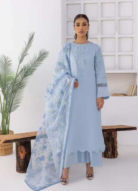 Nuriyaa Pret  Lawn 3 Piece Dress NR23LPS Aqua