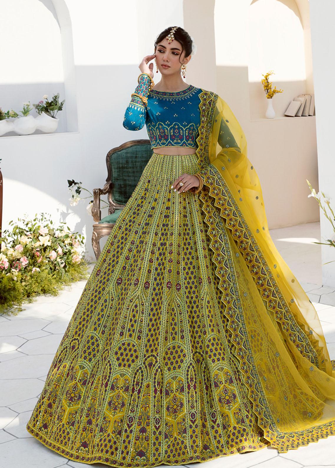 Sylvia By Akbar Aslam Embroidered Net Suits Unstitched 4 Piece AA23S 1451 Silveen - Wedding Collection