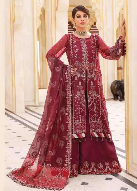 Pareesia By Xenia Formals Embroidered Chiffon Suits Unstitched 3 Piece XE22-P2 02 Hurrem - Luxury Collection