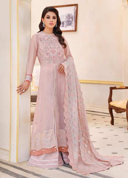 Pareesia By Xenia Formals Embroidered Chiffon Suits Unstitched 3 Piece XE22-P2 03 Seyam - Luxury Collection