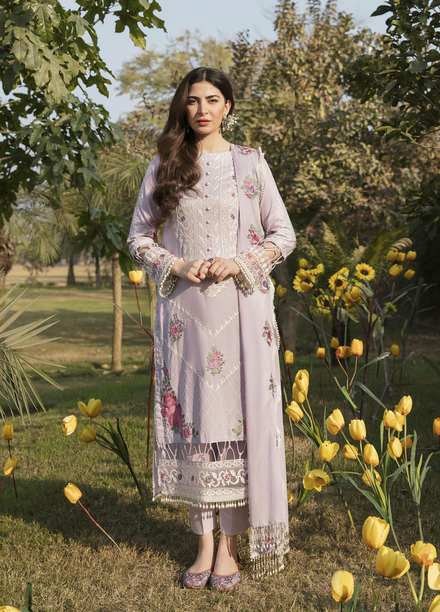 Parishay Embroidered Lawn Suits Unstitched 3 Piece PR23LL D-02 - Luxury Summer Collection