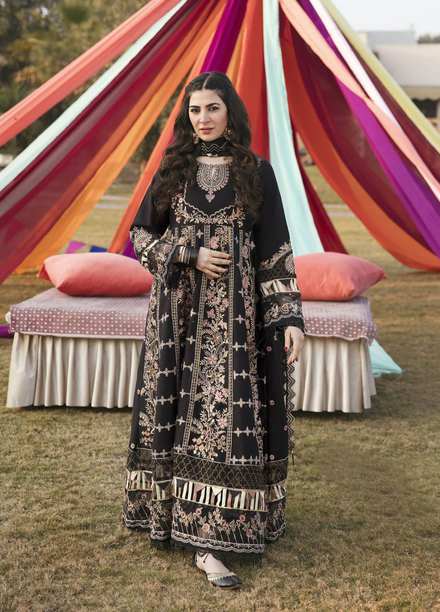 Parishay Embroidered Lawn Suits Unstitched 3 Piece PR23LL D-04 - Luxury Summer Collection