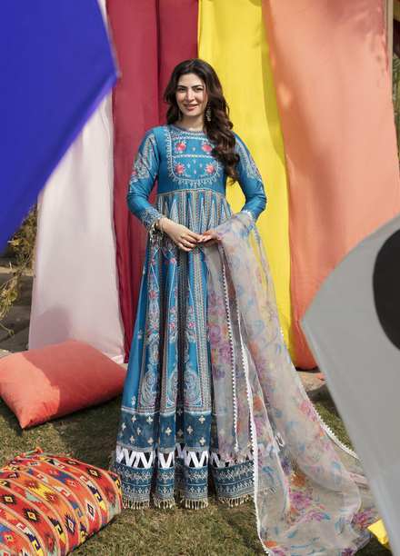 Parishay Embroidered Lawn Suits Unstitched 3 Piece PR23LL D-05 - Luxury Summer Collection