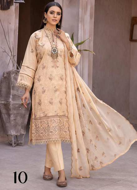 Pehnawa By Aalaya Embroidered Lawn Suits Unstitched 3 Piece ALY23P D-10 - Summer Collection