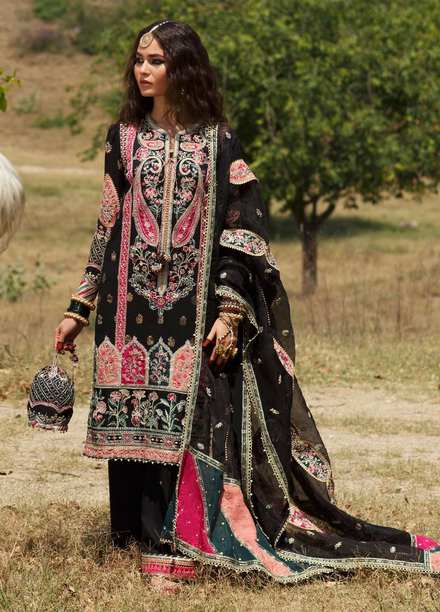 Qalamkar Embroidered Cotton Silk Suits Unstitched 3 Piece QLM21F 04 - Festive Collection