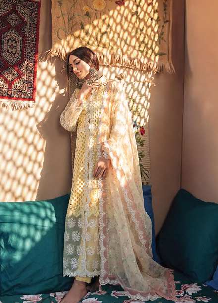 Dilara By Qalamkar Embroidered Lawn Suits Unstitched 3 Piece QLM21L 05 - Luxury Collection