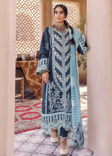 Dilara By Qalamkar Embroidered Lawn Suits Unstitched 3 Piece QLM21L 06 - Luxury Collection