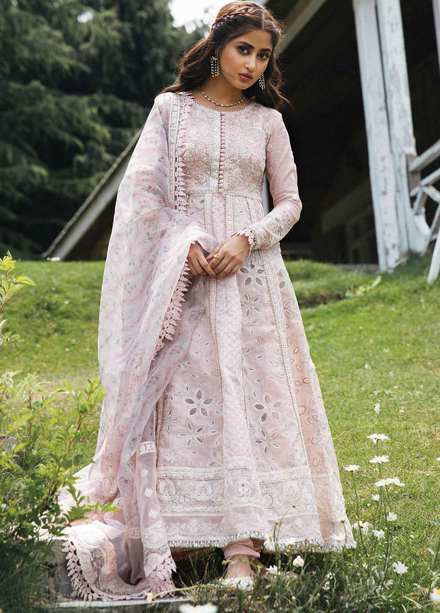 Rahi By Qalamkar Embroidered Lawn Suits Unstitched 3 Piece QLM22R EB-08 Daisy - Luxury Collection