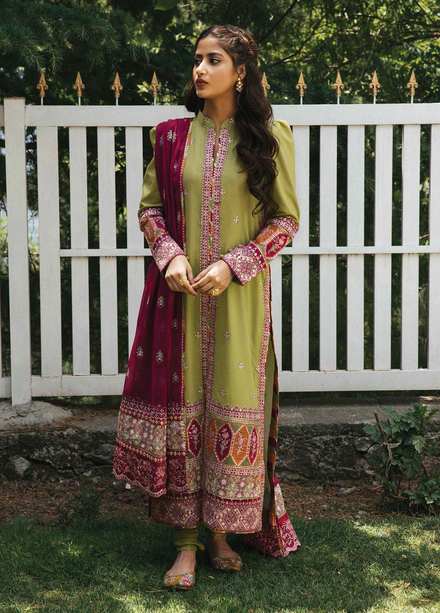 Rahi By Qalamkar Embroidered Lawn Suits Unstitched 3 Piece QLM22R EB-10 Myla - Luxury Collection