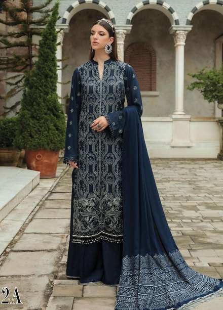 RajBari Embroidered Karandi Suits Unstitched 3 Piece RB22K 2A - Premium Collection