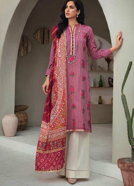 RajBari Embroidered Lawn Suits Unstitched 3 Piece RB21SS 6B - Spring / Summer Collection