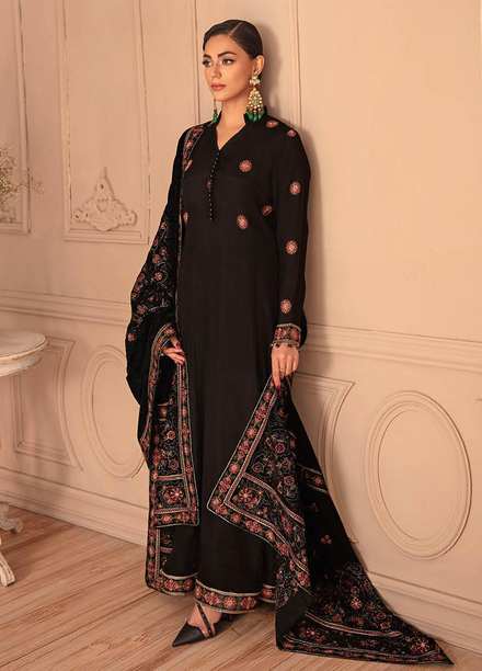 Ramsha Embroidered Velvet Suits Unstitched 3 Piece RSH22V5 V-504 - Winter Collection