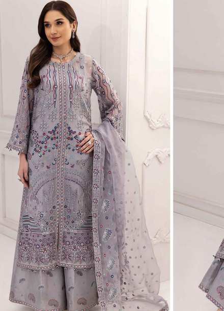 Rang-E-Mehr By Alizeh Fashion Embroidered Chiffon Suits Unstitched 3 Piece AFB23RM Rehab - Luxury Collection