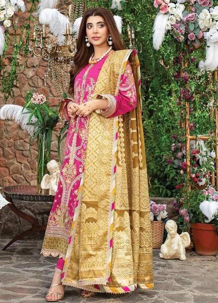 Rang Rasiya Embroidered Cotton Suits Unstitched 3 Piece RR21PE D-02 VINTAGE BLUSH - Festive Collection