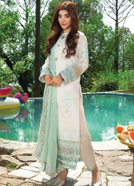 Rang Rasiya Embroidered Lawn Suits Unstitched 3 Piece RR21PE D-05 SABLE MIRAGE - Festive Collection