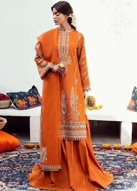 Raqs By Ayzel Embroidered Lawn Suits Unstitched 3 Piece AAF23R 001 Ulfat - Festive Collection