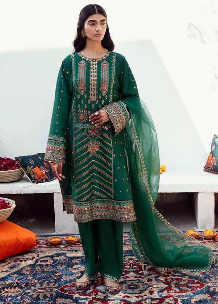 Raqs By Ayzel Embroidered Lawn Suits Unstitched 3 Piece AAF23R 003 Saqafat - Festive Collection