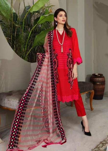 Reem by Charizma Embroidered Lawn Suits Unstitched 3 Piece CRZ21-R2 17 - Summer Collection