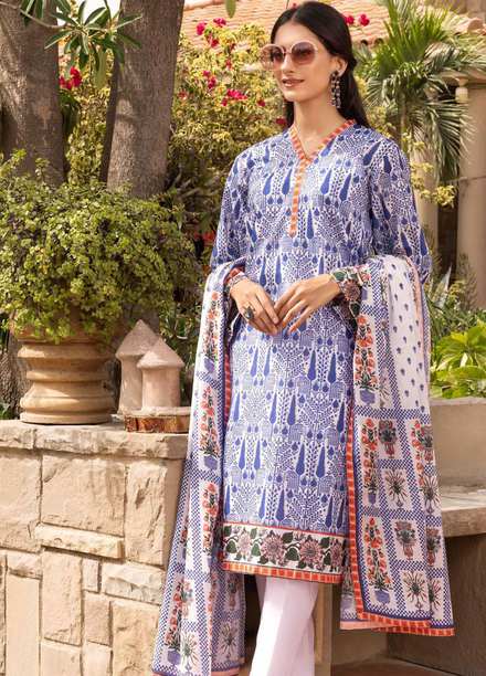 Regalia By Gul Ahmed Printed Lawn Suits Unstitched 2 Piece GA22RL RGT-32010 - Summer Collection