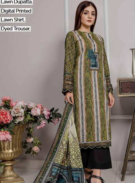 Regalia By Gul Ahmed Printed Lawn Suits Unstitched 3 Piece GA22-R2 RG-32009 - Winter Collection