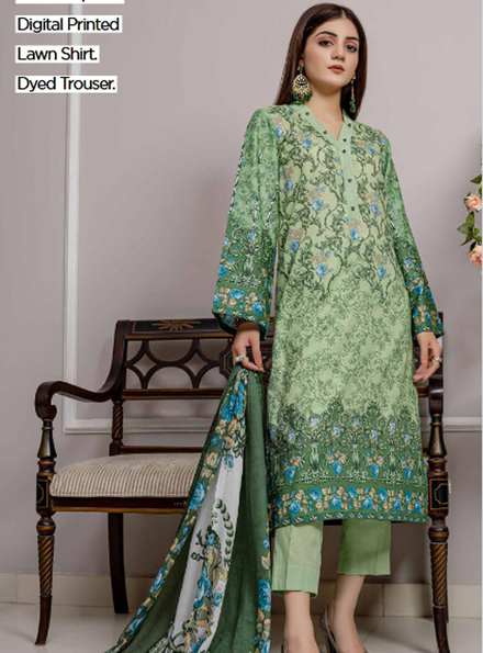 Regalia By Gul Ahmed Printed Lawn Suits Unstitched 3 Piece GA22-R2 RG-32010 - Winter Collection